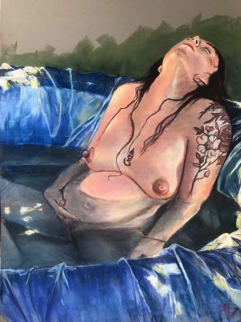 IMG_9106 A painting of a woman giving birth showing strength and empowerment